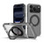 iPhone 18 Pro Matte Translucent 360 Rotation Magnetic Holder Phone Case - Mist Black