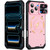 iPhone 18 Pro Mecha Magnetic Sliding Camshield Phone Case - Pink
