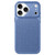 iPhone 18 Pro Mecha Style Heat Dissipation Mesh TPU Phone Case - Transparent Dark Blue