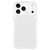 iPhone 18 Pro Mecha Style Heat Dissipation Mesh TPU Phone Case - Transparent White