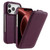 iPhone 18 Pro melkco Litchi Texture Vertical Flip Magnetic Genuine Leather Phone Case - Purple