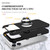 iPhone 18 Pro PC + TPU Magnetic Phone Case with Invisible Ring Holder - Black