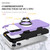 iPhone 18 Pro PC + TPU Magnetic Phone Case with Invisible Ring Holder - Purple