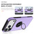 iPhone 18 Pro PC + TPU Magnetic Phone Case with Invisible Ring Holder - Purple