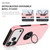 iPhone 18 Pro PC + TPU Magnetic Phone Case with Invisible Ring Holder - Rose Gold