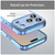 iPhone 18 Pro PC Hybrid TPU Airbag Shockproof Phone Case - Transparent Blue