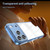 iPhone 18 Pro PC Hybrid TPU Airbag Shockproof Phone Case - Transparent Blue