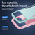 iPhone 18 Pro Pioneer Armor Heavy Duty PC + TPU Phone Case - Green+Pink