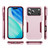 iPhone 18 Pro Pioneer Armor Heavy Duty PC + TPU Phone Case - Pink+Rose Red