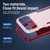 iPhone 18 Pro Pioneer Armor Heavy Duty PC + TPU Phone Case - Pink+Rose Red