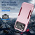 iPhone 18 Pro Pioneer Armor Heavy Duty PC + TPU Phone Case - Pink+Rose Red