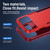 iPhone 18 Pro Pioneer Armor Heavy Duty PC + TPU Phone Case - Red+Rose Red