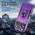 iPhone 18 Pro Pioneer Armor Heavy Duty PC + TPU Phone Case with Holder - Purple+Black