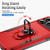 iPhone 18 Pro Pioneer Armor Heavy Duty PC + TPU Phone Case with Holder - Red+Black