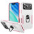 iPhone 18 Pro Pioneer Armor Heavy Duty PC + TPU Phone Case with Holder - White+Pink