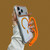 iPhone 18 Pro Question Mark Clear PC Magnetic Phone Case with Lanyard - Cosmic Orange
