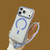 iPhone 18 Pro Question Mark Clear PC Magnetic Phone Case with Lanyard - Cosmic Orange