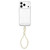 iPhone 18 Pro Question Mark Clear PC Magnetic Phone Case with Lanyard - Jasmine White