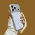 iPhone 18 Pro Question Mark Clear PC Magnetic Phone Case with Lanyard - Jasmine White