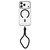 iPhone 18 Pro Question Mark Clear PC Magnetic Phone Case with Lanyard - Obsidian Black