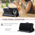 iPhone 18 Pro Ring Buckle Rhombic Leather Phone Case - Black