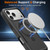 iPhone 18 Pro Shockproof Protective TPU Hybrid PC Ring Holder Magnetic Phone Case - Black