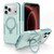 iPhone 18 Pro Shockproof Protective TPU Hybrid PC Ring Holder Magnetic Phone Case - Cyan