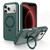 iPhone 18 Pro Shockproof Protective TPU Hybrid PC Ring Holder Magnetic Phone Case - Green