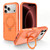 iPhone 18 Pro Shockproof Protective TPU Hybrid PC Ring Holder Magnetic Phone Case - Orange