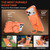iPhone 18 Pro Shockproof Protective TPU Hybrid PC Ring Holder Magnetic Phone Case - Orange
