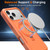 iPhone 18 Pro Shockproof Protective TPU Hybrid PC Ring Holder Magnetic Phone Case - Orange