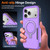 iPhone 18 Pro Shockproof Protective TPU Hybrid PC Ring Holder Magnetic Phone Case - Purple