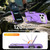 iPhone 18 Pro Shockproof Protective TPU Hybrid PC Ring Holder Magnetic Phone Case - Purple