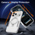 iPhone 18 Pro Shockproof Protective TPU Hybrid PC Ring Holder Magnetic Phone Case - White
