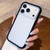 iPhone 18 Pro Silicone Frame Bumper Frosted Back Panel Phone Case - Black