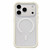 iPhone 18 Pro Silicone Frame Bumper Magnetic Frosted Back Panel Phone Case - White
