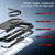 iPhone 18 Pro Silicone Magnetic Anti-drop Protective Phone Case with 360 Rotating Holder - Black