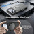 iPhone 18 Pro Silicone Magnetic Anti-drop Protective Phone Case with 360 Rotating Holder - Black