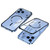 iPhone 18 Pro Single-sided Snap Buckle Metal Frame Frosted MagSafe Phone Case - Light Blue