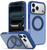 iPhone 18 Pro Skin Feel Revolving Kickstand Magnetic Phone Case - Blue