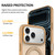 iPhone 18 Pro Skin Feel Revolving Kickstand Magnetic Phone Case - Gold