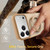 iPhone 18 Pro Skin Feel Revolving Kickstand Magnetic Phone Case - Gold