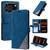 iPhone 18 Pro Skin Feel Splicing Leather Phone Case - Blue