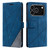 iPhone 18 Pro Skin Feel Splicing Leather Phone Case - Blue
