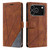 iPhone 18 Pro Skin Feel Splicing Leather Phone Case - Brown