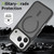 iPhone 18 Pro Skin Feel TPU Hybrid PC MagSafe Phone Case - Black