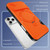 iPhone 18 Pro Sliding Camshield Card Slot Magnetic Rotation Holder Phone Case - Orange