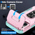 iPhone 18 Pro Sliding Camshield Holder Phone Case - Grey Green + Pink