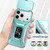 iPhone 18 Pro Sliding Camshield Holder Phone Case - Pink + Grey Green