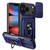 iPhone 18 Pro Sliding Camshield TPU+PC Phone Case with Card Slot - Blue